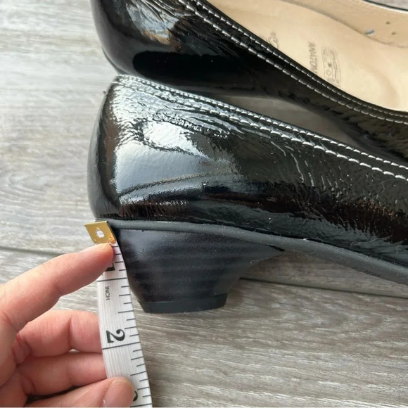 Softwaves Patent Leather Peep Toe Kitten Heel Shoes - Picture 14 of 14